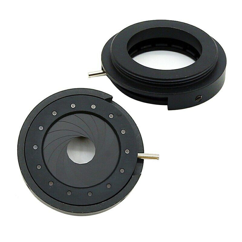 1.5-25mm Iris Diaphragm M36 Adjustable Aperture Module Camera Lens Adapter Ring