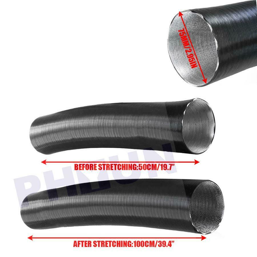 75mm/2.95in Heater Pipe Duct Warm Air Outlet Vent Y Piece Connector Clip
