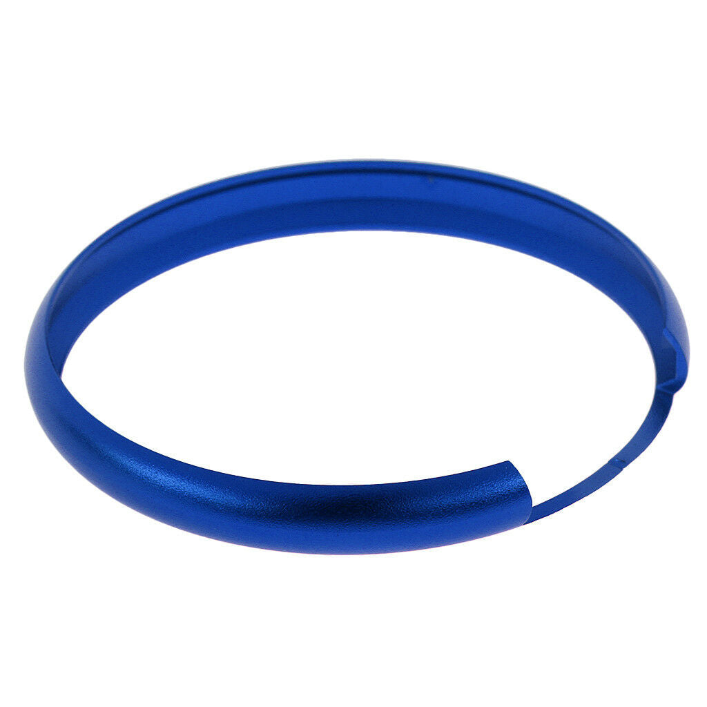 Aluminum Finish Smart Key Fob Protective Ring For Mini Cooper Key Fob Blue