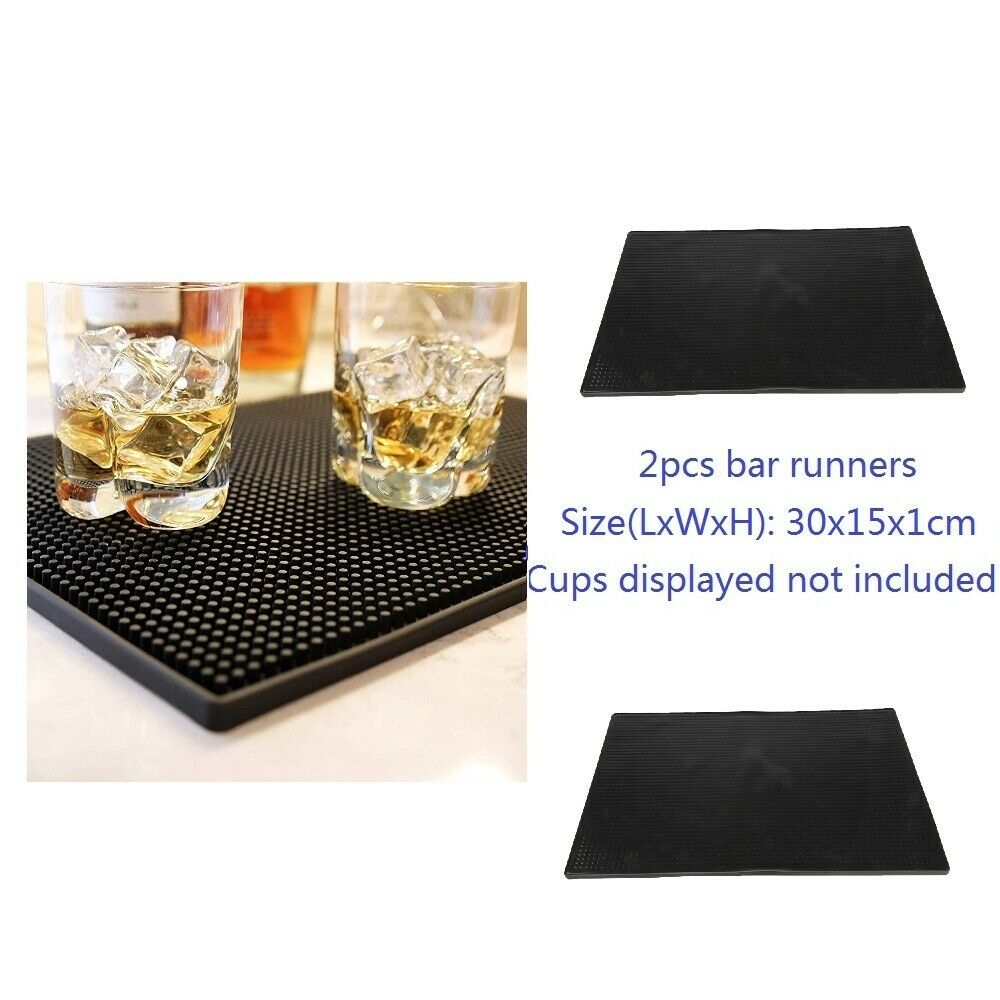 Rubber Beer Bar Service Spill Mat Water Proof PVC Mat Kitchen Tool 30x15cm - 2
