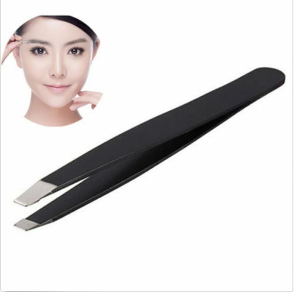 Professional Eyebrow Tweezers Hair Beauty Slanted Stainless Steel Tweezer New
