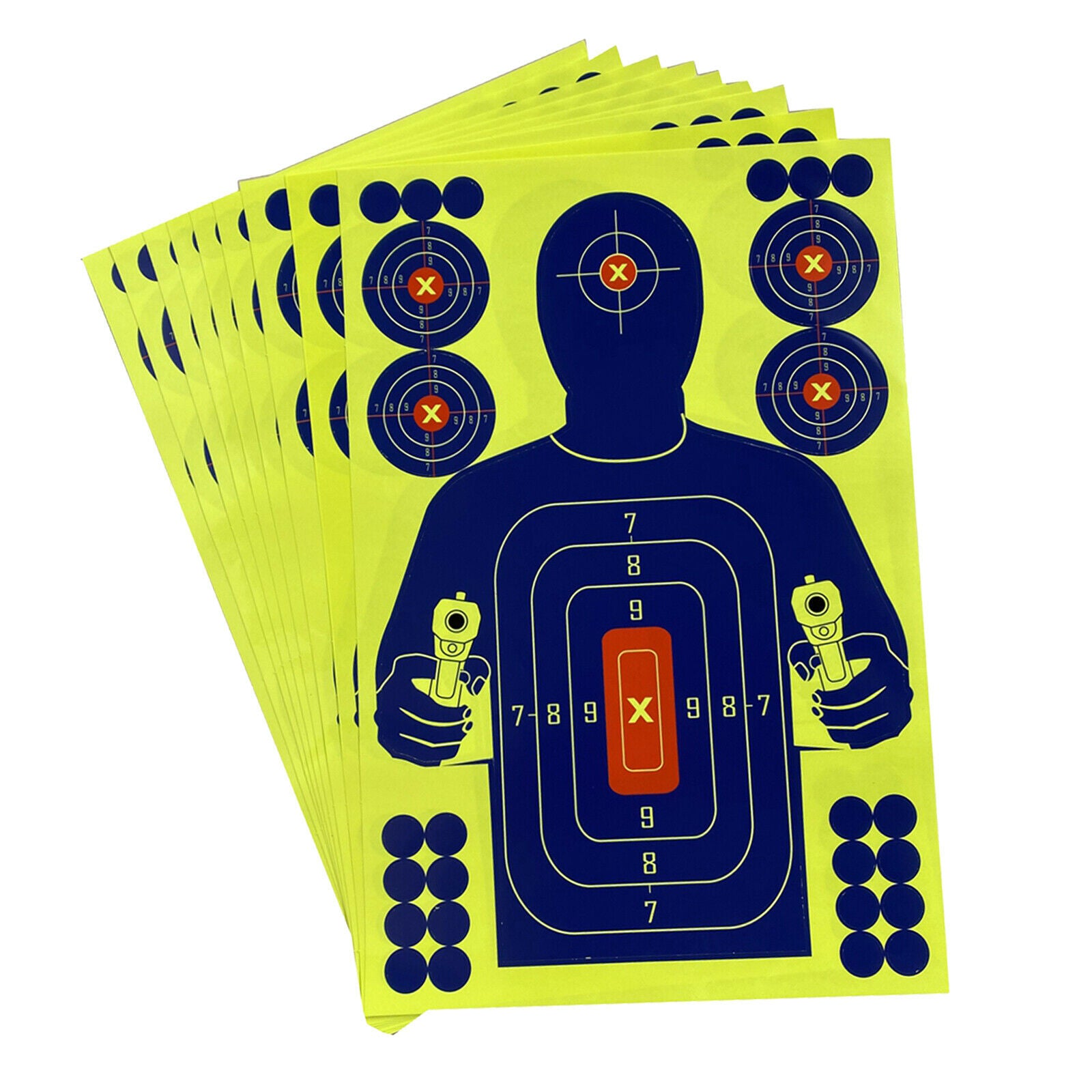 10 pcs Self-Adhesive Paper Shooting Reactive Target Splatter Hunting 12x18''