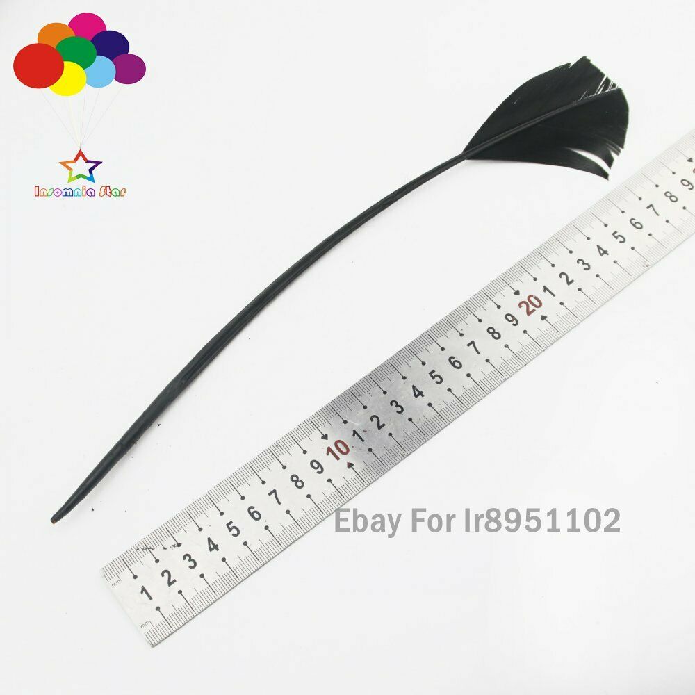 Black 100pcs 28-35 cm turkey wing feathers 11-14inch Plume Decoration Carnival