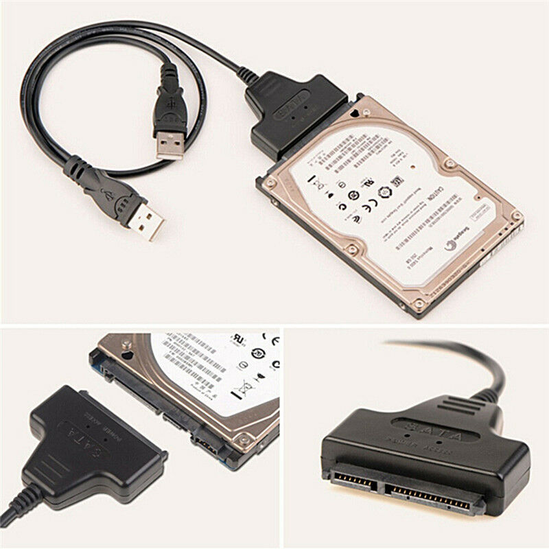 USB 2.0 to SATA Converter Adapter Cable For 2.5 SATA HDD Hard Drive DisDEAU