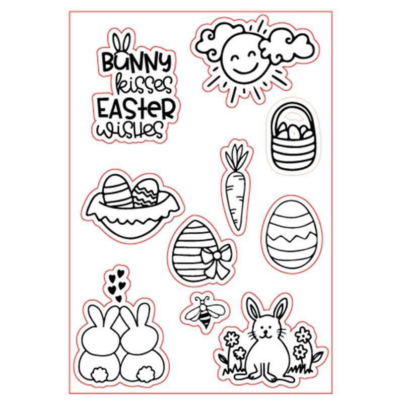 Easter Carrot Bunny Silicone Clear Seal Stamp DIY Scrapbooking Embossing Photo