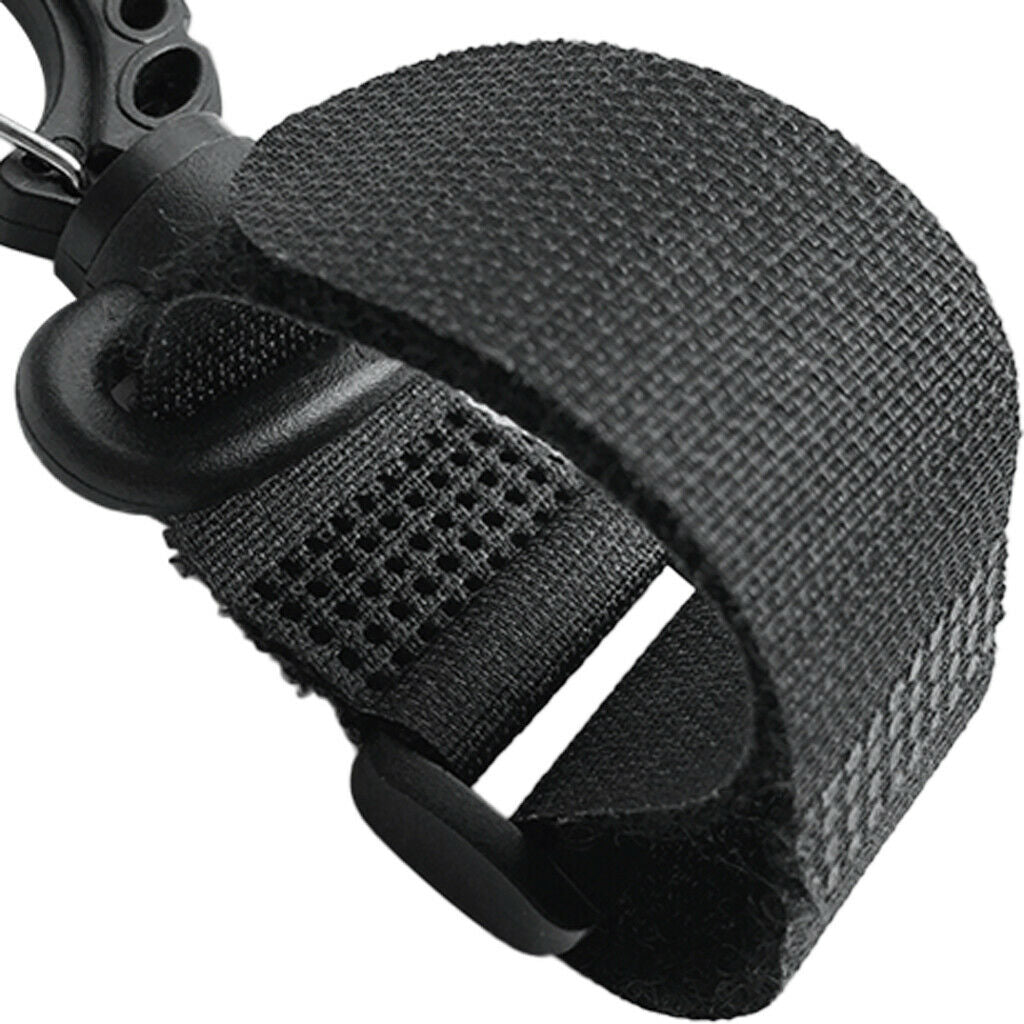 2pcs Dinghy Boat Canoe Kayak Nylon Paddle Clips Fishing Rod Holder Keeper Black