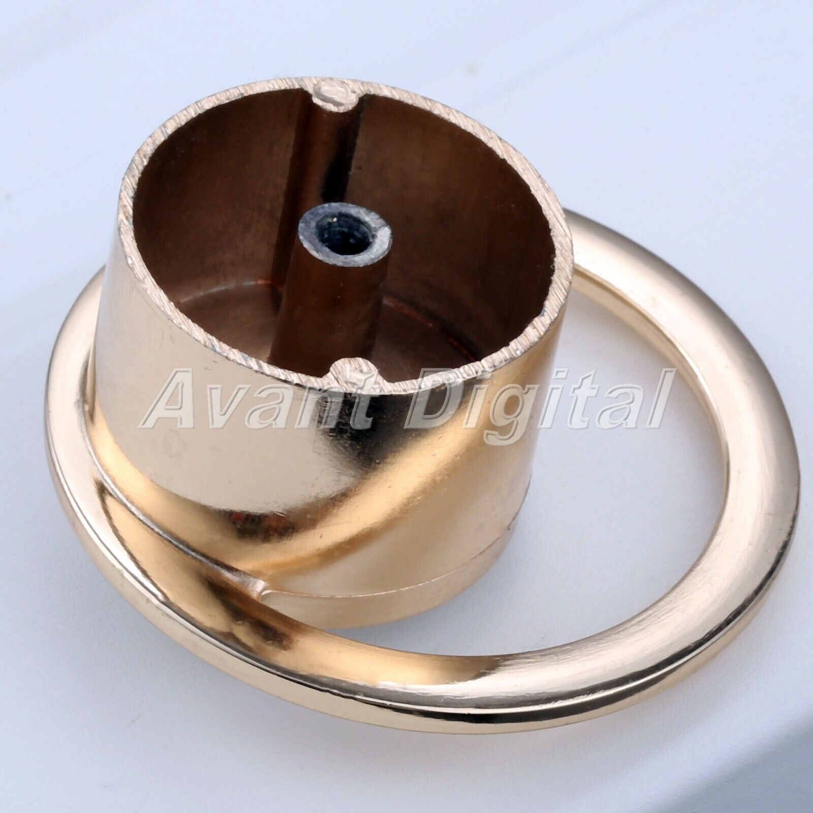 1Pc Round Ring Design Wardrobe Cabinets Crystal Glass Handles Door Pull Knobs