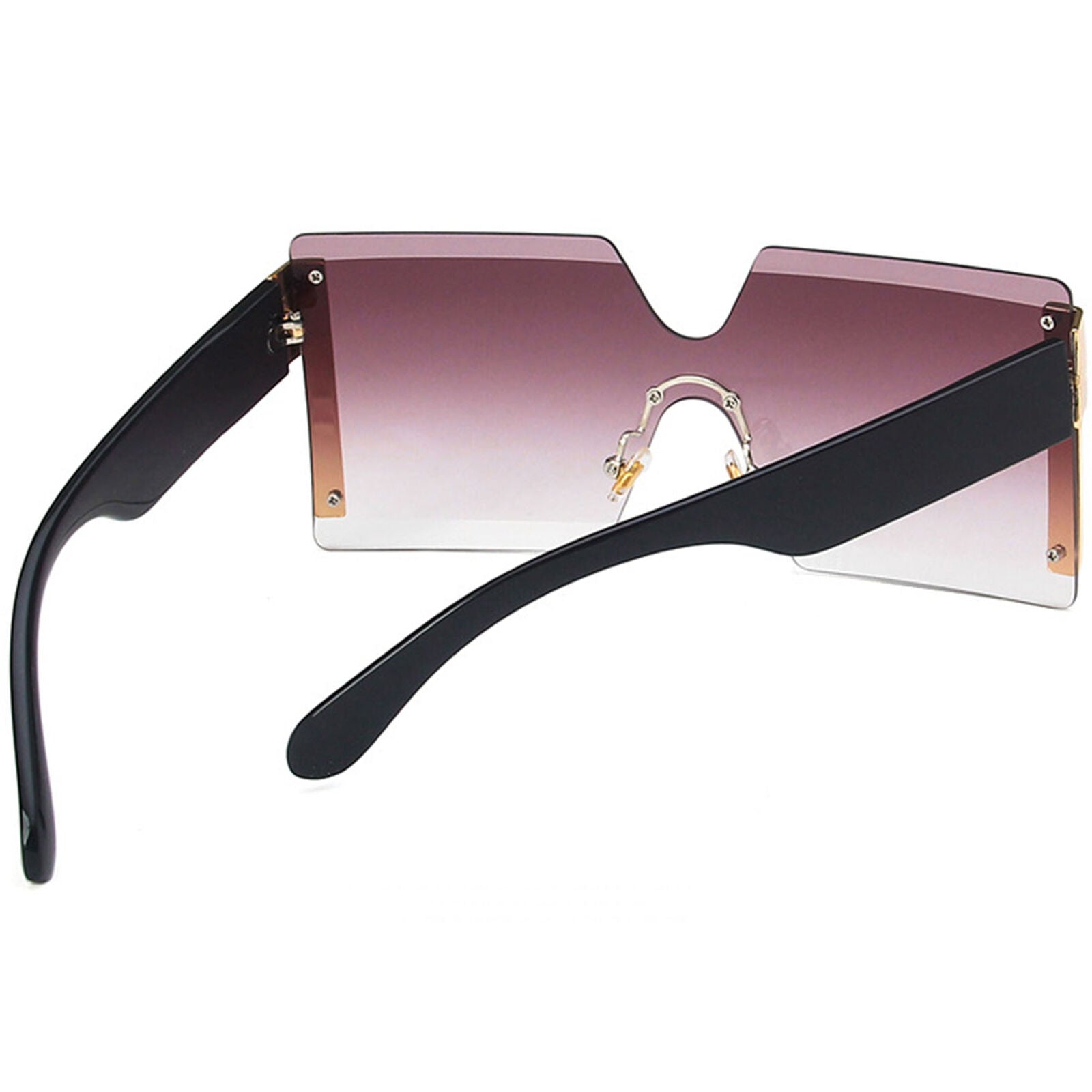 Oversized Square Sunglasses Women Fashion Flat Top One Piece Shade Mirror UV400