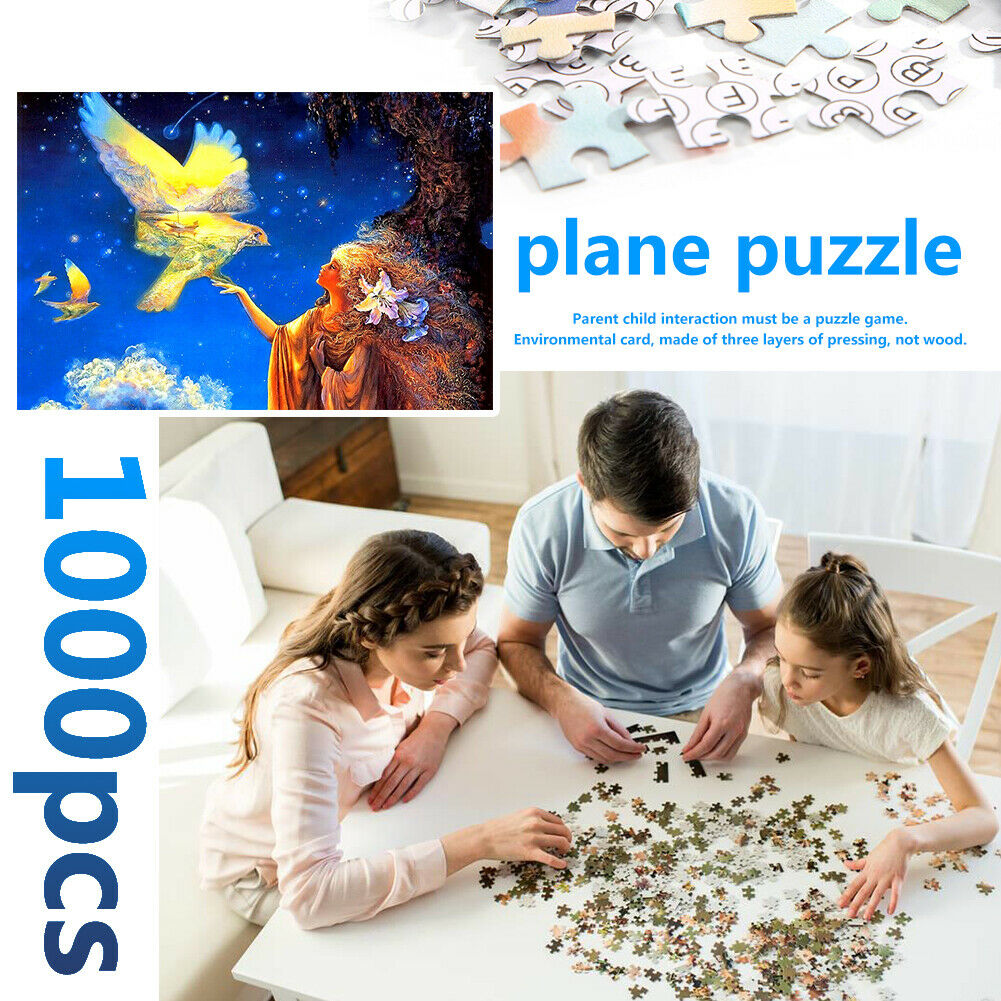 1000pcs DIY Girl and Pigeon Jigsaw Puzzle Children Adults Picture Toys Gift @