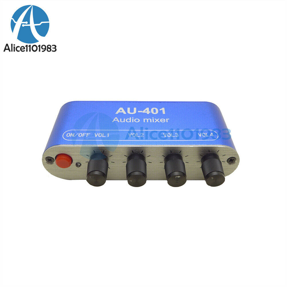 1PC Stereo Audio Signal Mixer Board Mix 2way 4way Input 1way Output DC 5-12V