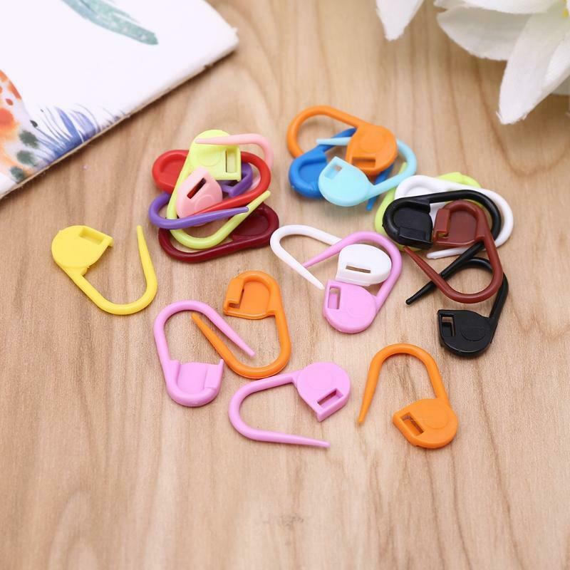 1 Set Yarn Knitting Aluminum Stitch Holders Safety Pins Stitch Counter Marker