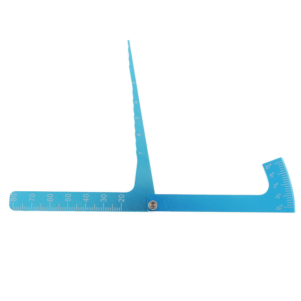 Adjustable Ruler Measure Height & Wheel Rim Camber for 1/10 1/8 RC Car Blue