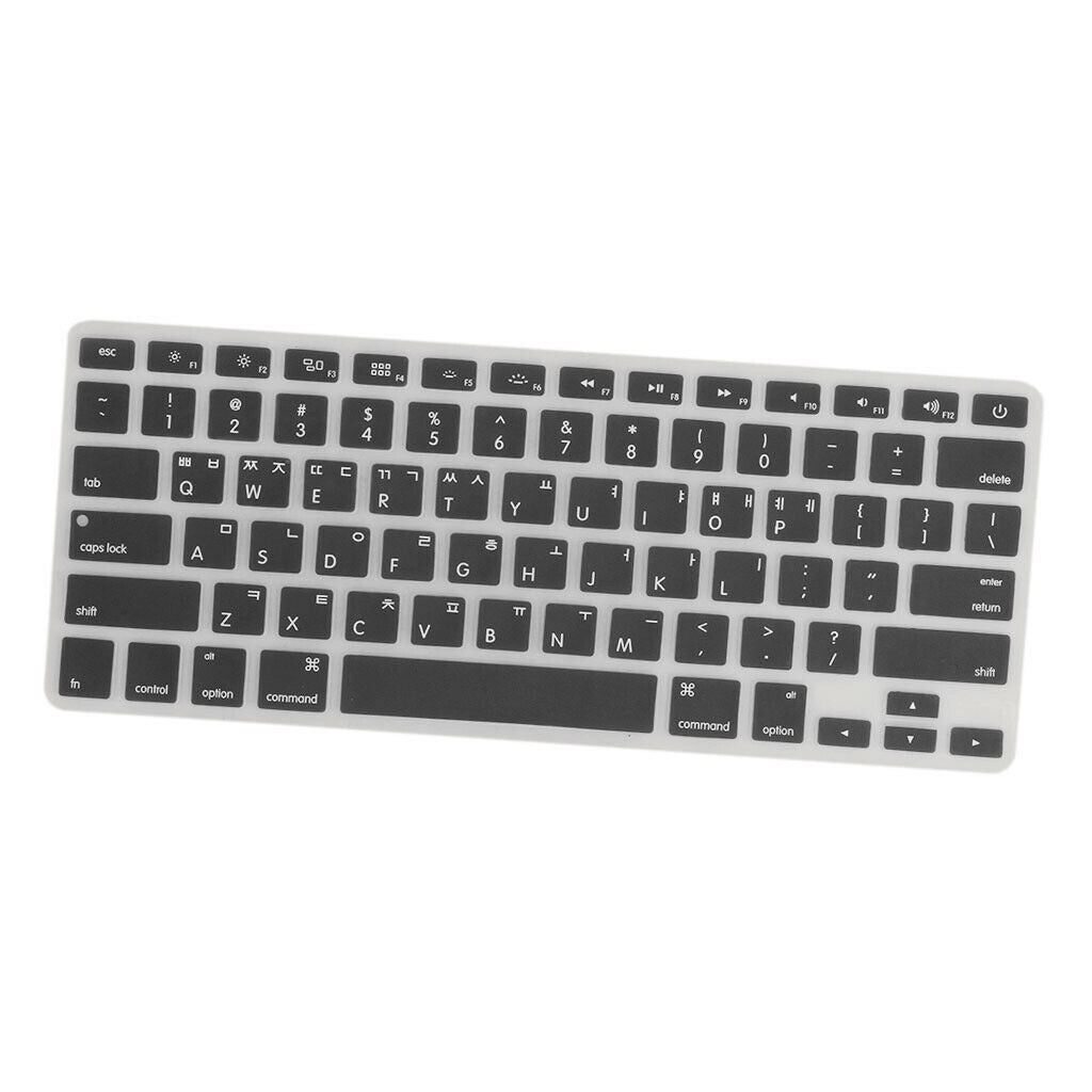 2Pcs Silicone Keyboard Protector Cover for MacBook Pro 13/15'' Blue+Black