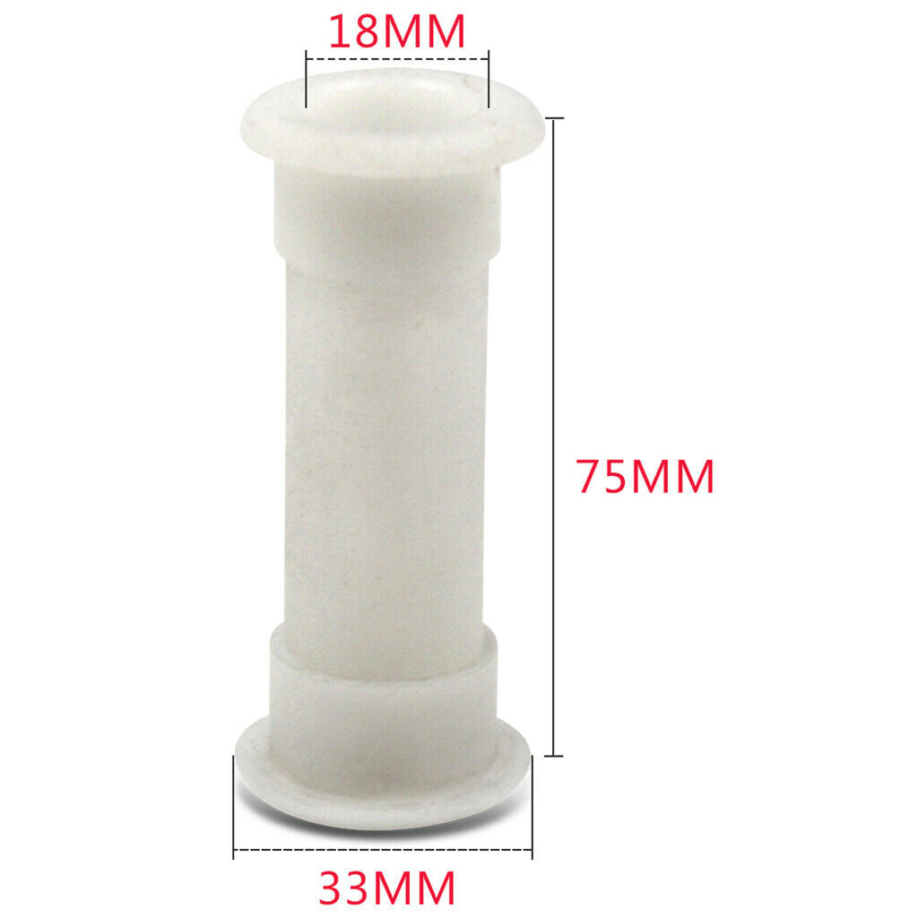 2pcs 3/4 inch Marine White Straight Drain Tube Thru-Hull Connection for Transom