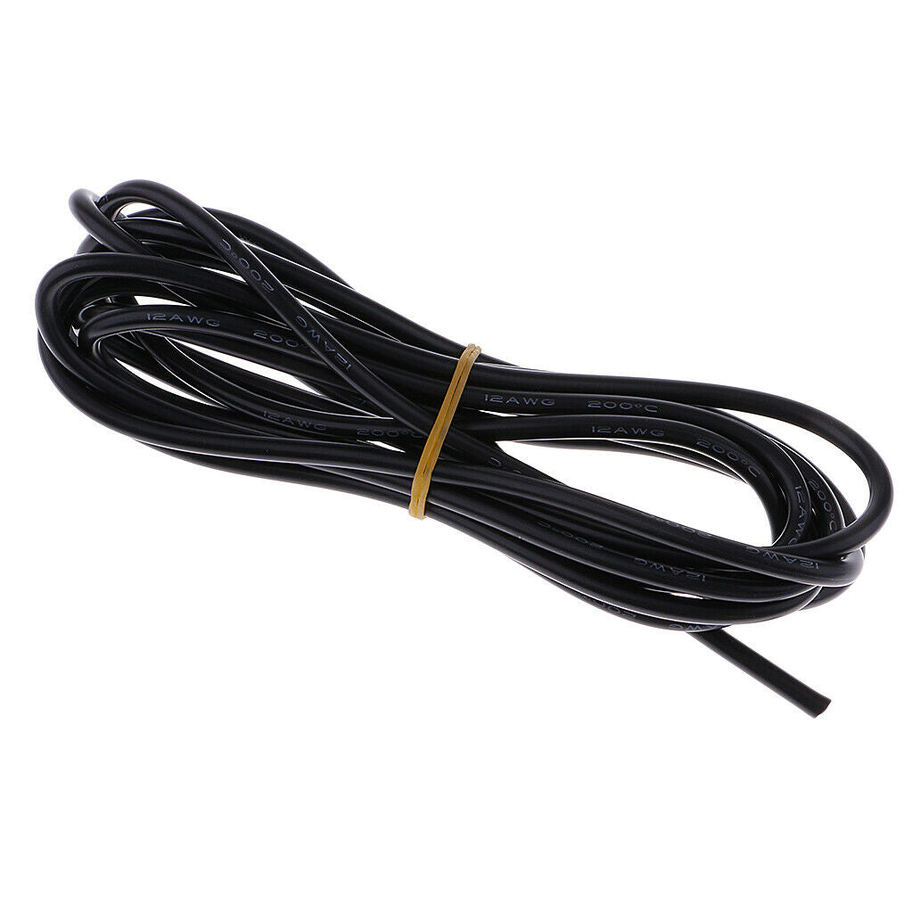 Super Flexible High Temperature Resistant Silicone Wire Black and Red 12AWG