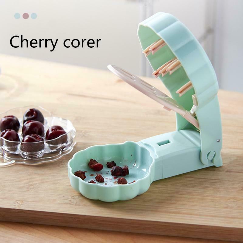 Cherry Pitter Cherry Stoner Corer 6 Groove Cherries Stone Remover Tool Container