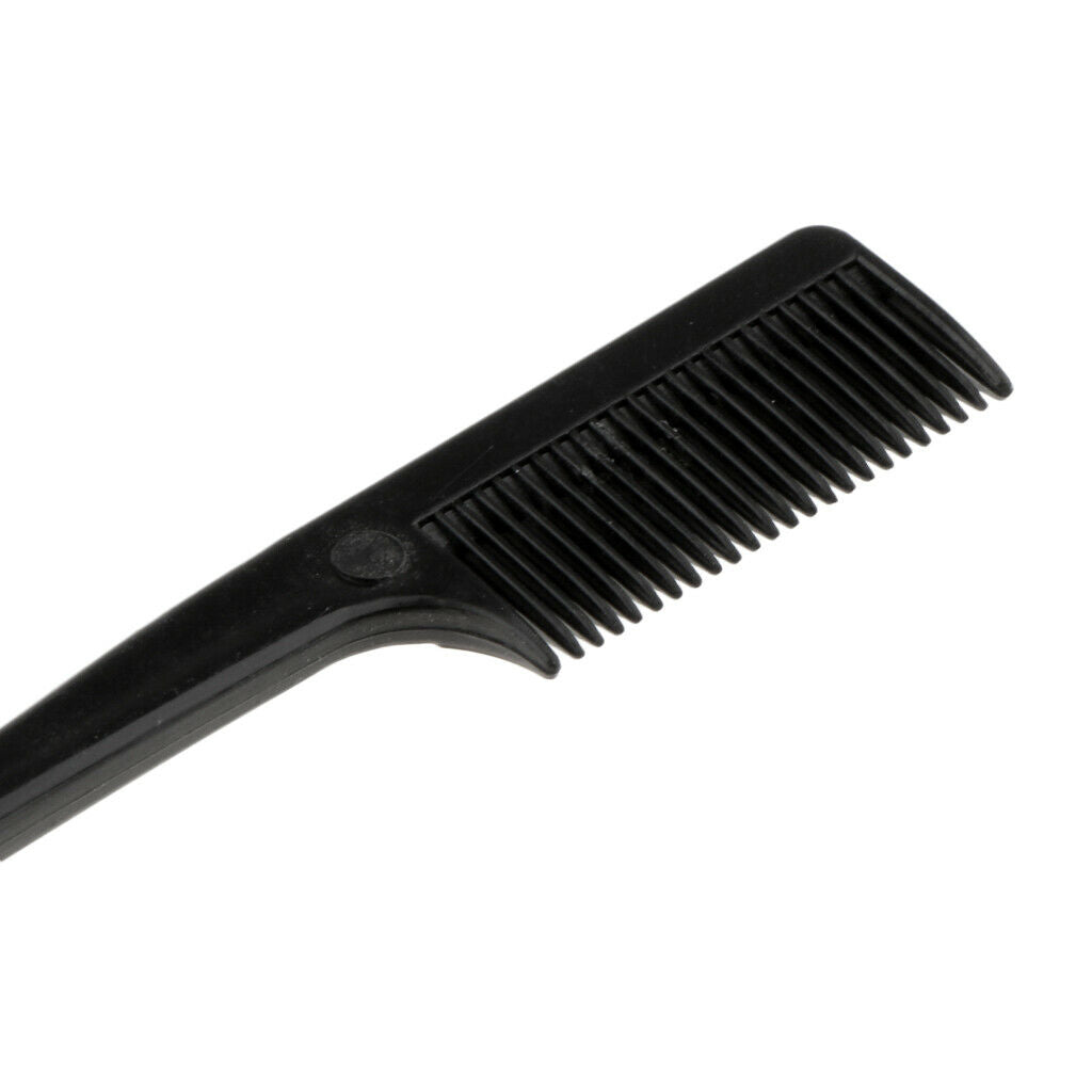 10 Pieces 7'' Black Beauty Double Sided Edge Control Hair Brush Comb Hair