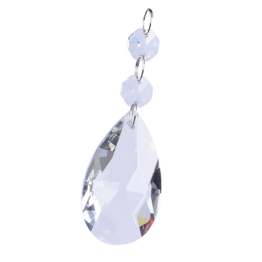 10 Pack Chandelier Crystals Hanging Pendant, 38mm Clear