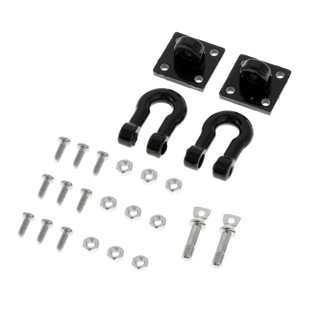 2Pcs Metal Winch Shackle D-Rings Accessories for   D90 1:10 RC Crawler -