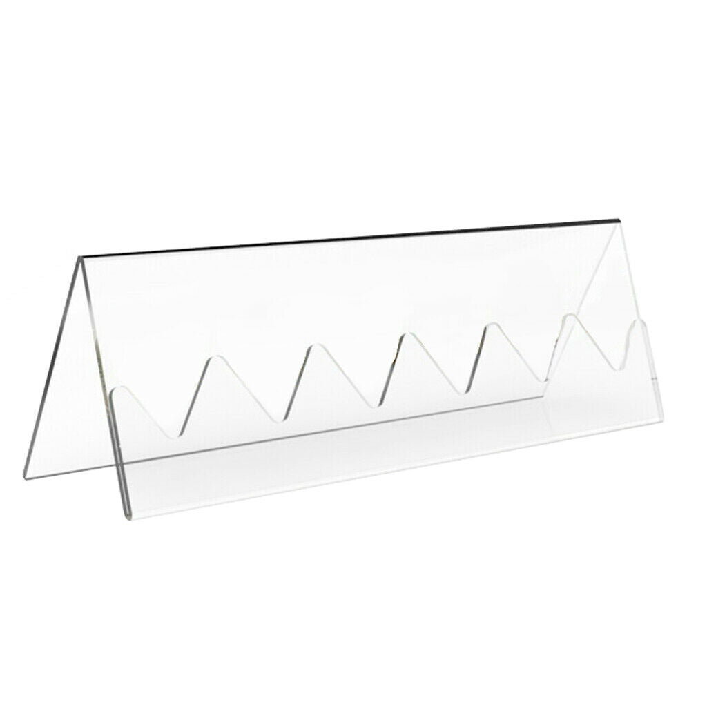 1x 6 Coin Display Rack Holder Clear Transparent Acrylic Coin Frame Stand