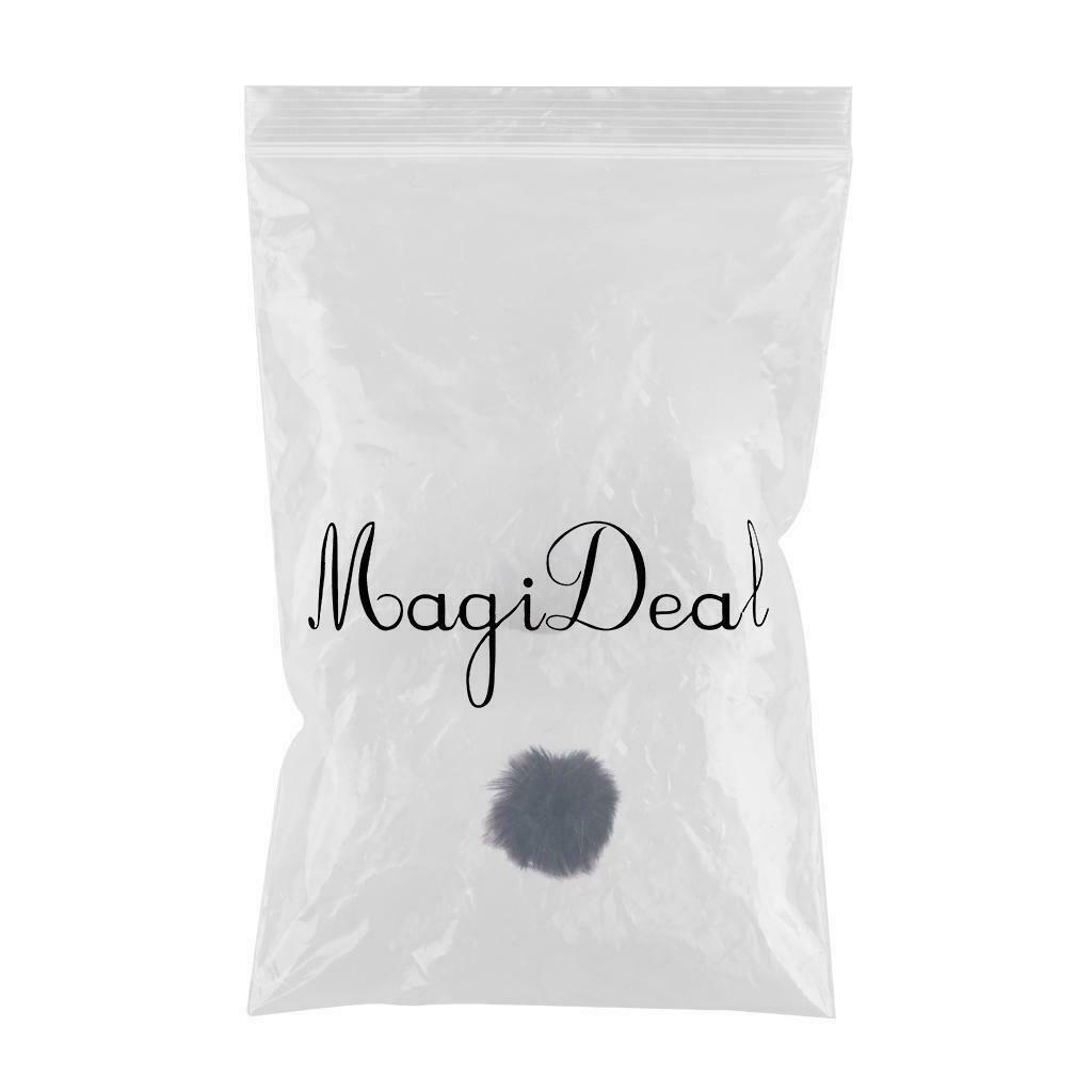 Black +White Fur Microphone Windscreen for Lapel Lavalier Mic 0.5cm