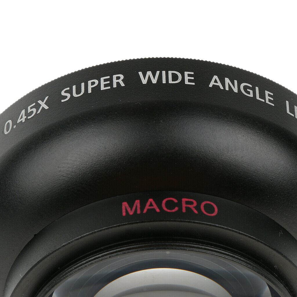 Professional 43mm 0.45X Wide Angle Macro Lens + Hard Hood +
