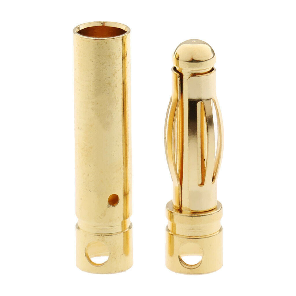 30 Pairs of Golden 4.0mm Plug Banana Plug Accessories for RC Lipo Esc