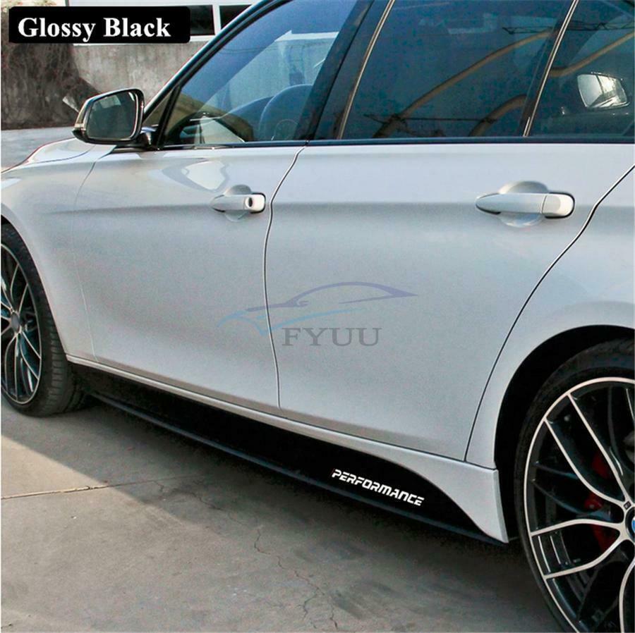 80.7"×3.7" 5D Glossy Carbon Fiber Car Side Skirt Trim Stickers For BMW E90- E93