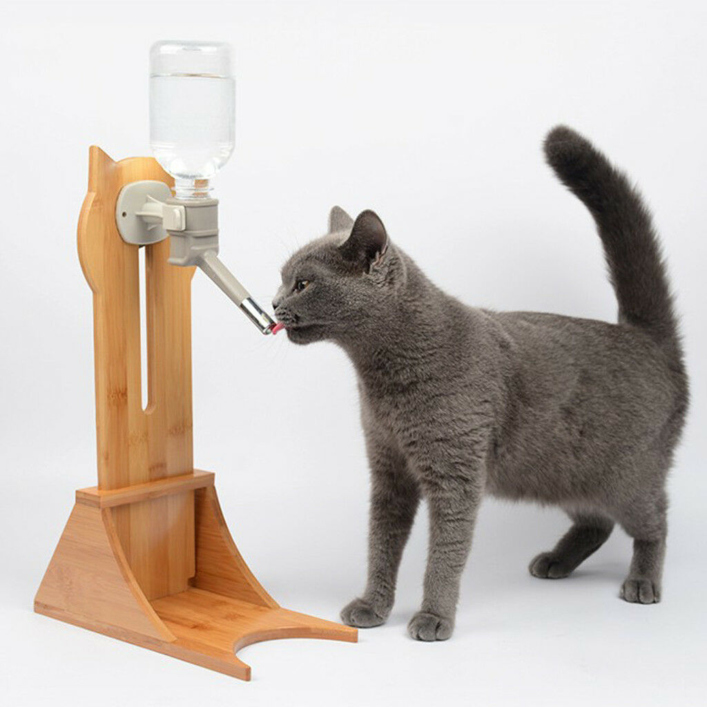 Wooden Holder For Pet Dog Cat Water Bottle - Water Dispenser - Water Feeder
