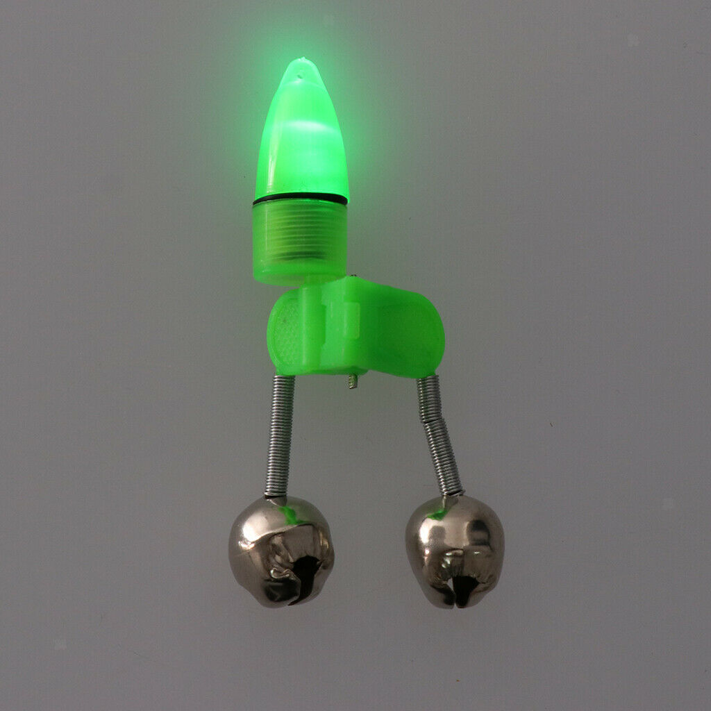 40 Pieces LED Light Bite Twin Extra Loud Alarm Bells  Fishing