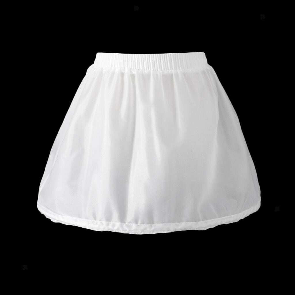 2Pcs Single Hoop Puffy Tulle Petticoat Princess Elastic Chiffon Underskirt