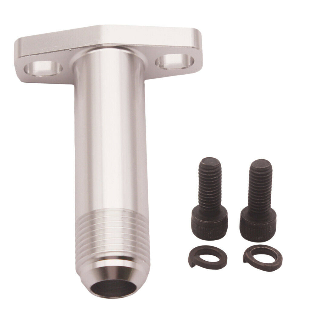 AluminumTurbo Oil Drain Return Flange 10AN super long for Garrett GT28 GT35