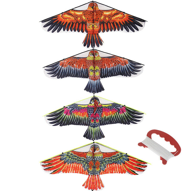 1Pc 1M Flat Eagle Kite With 50M Kite Line Children Flying Bird Kites Outdoor  Lt