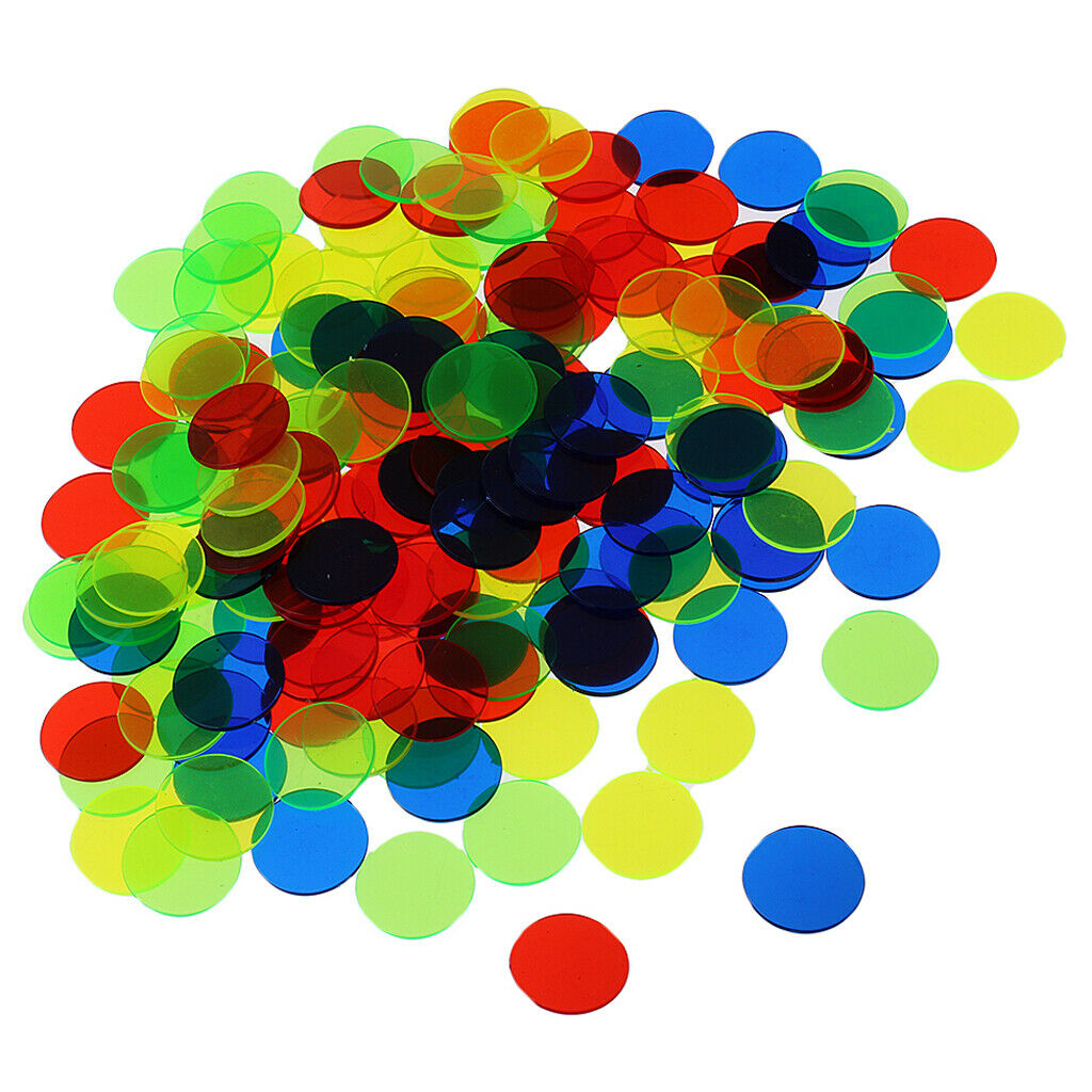 Bingo Game Chips Professional Bingo Game Chips Accs 5 Color Plastics 100Pc -