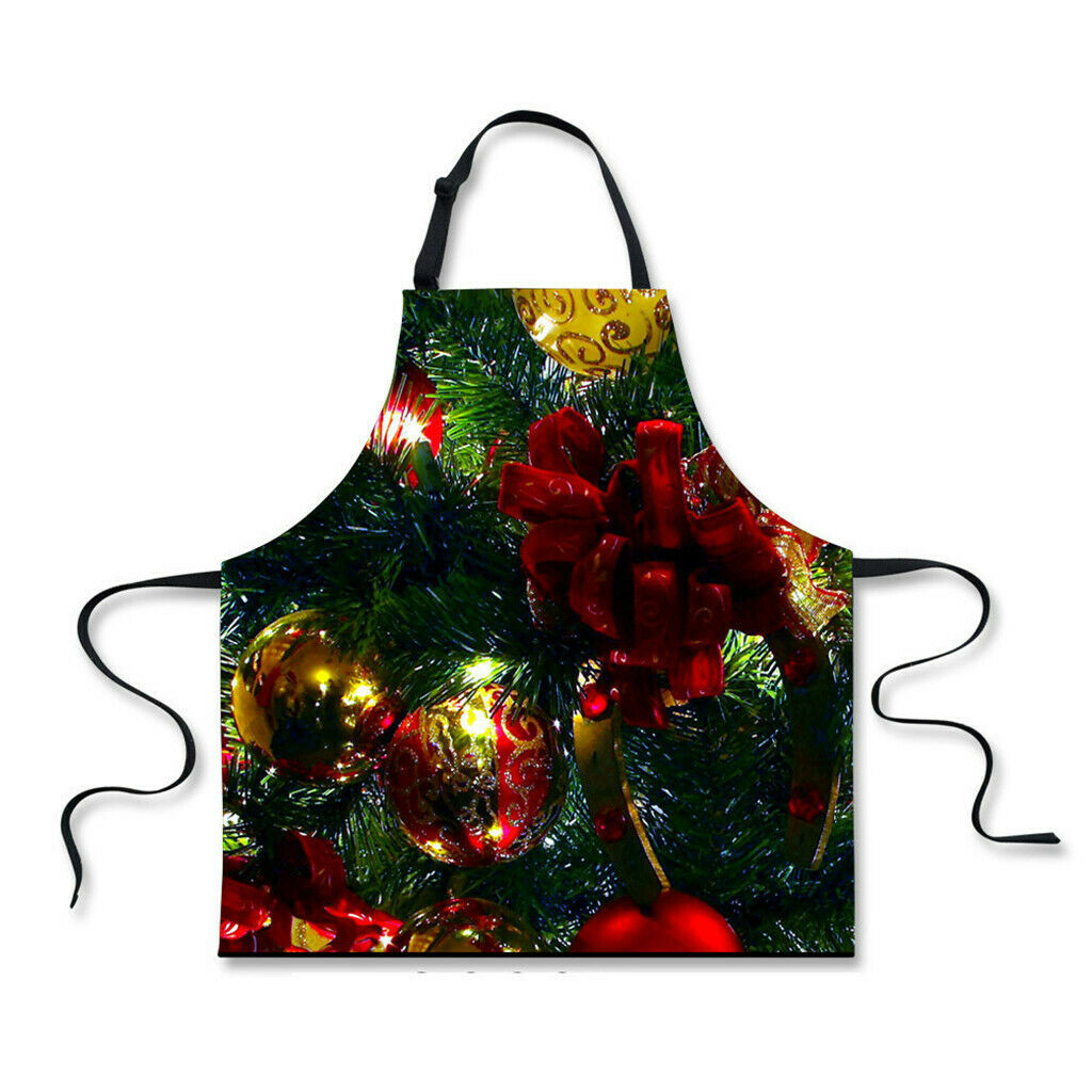 Christmas Adults Chef Apron for Kitchen Festive Cooking Baking Knot