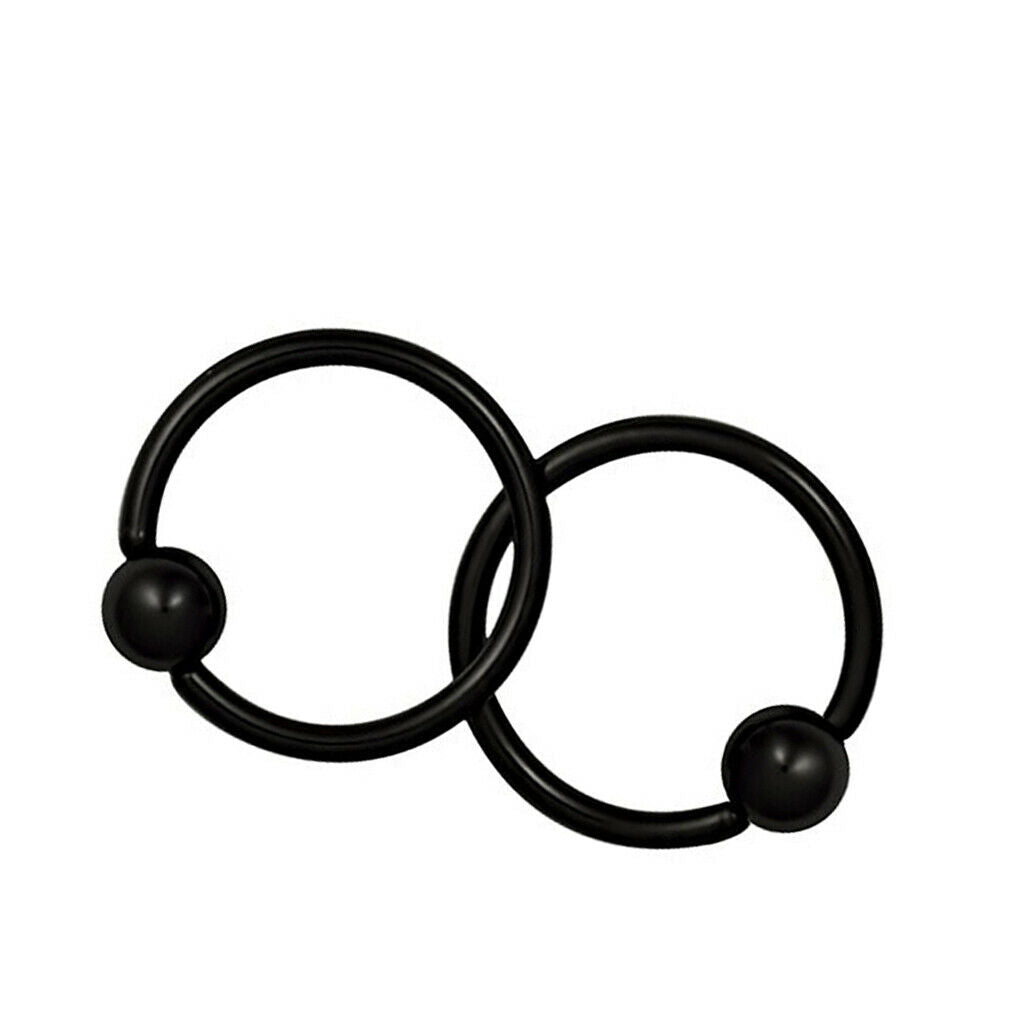 2 Pairs 16G 4mm 316L Stainless Steel Captive Bead Nose Helix Piercing Rings