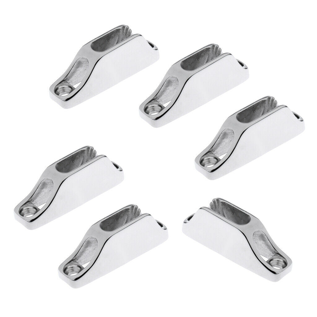 6x Sailing Rigging Stainless Steel Clam/Jam Fairlead Cleat For Line 3mm/6mm
