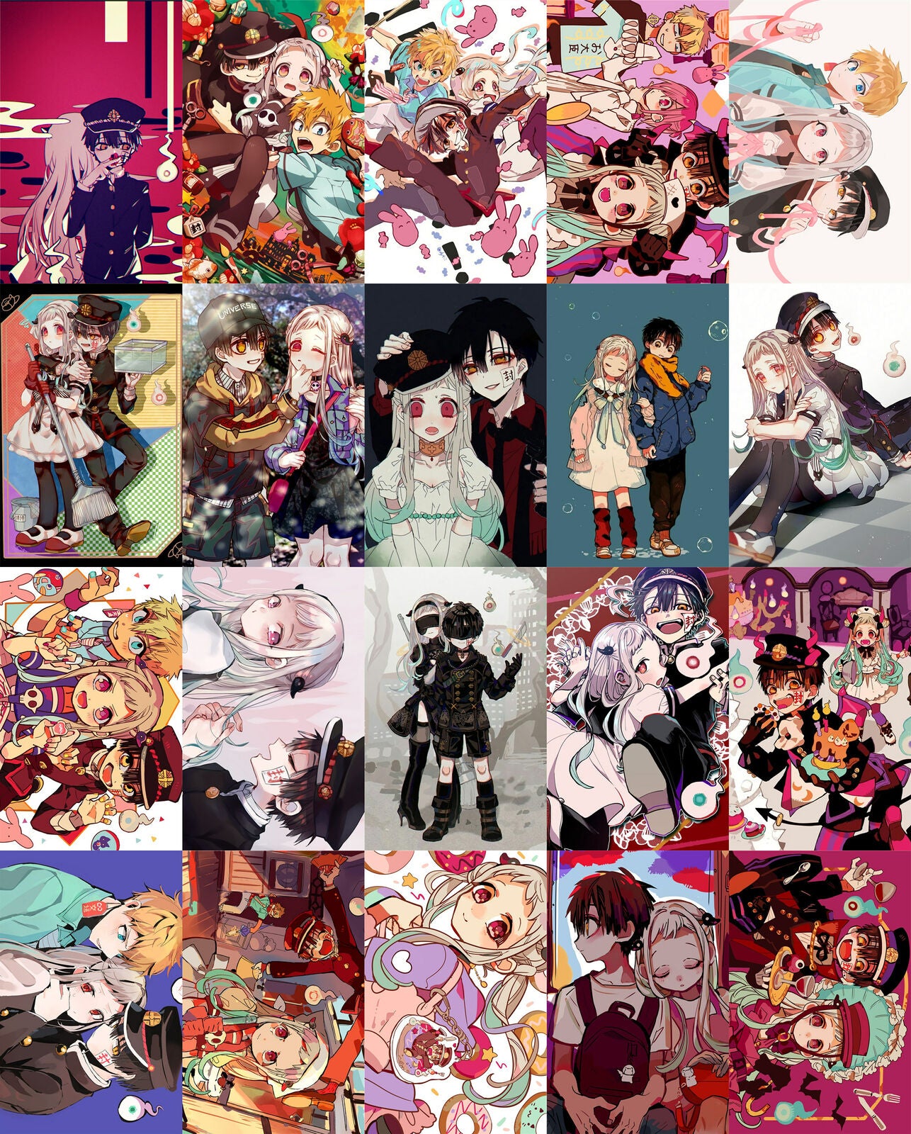 20 cards Jibaku Shounen Hanako-kun x Yashiro Nene Card Paster Card Stickers