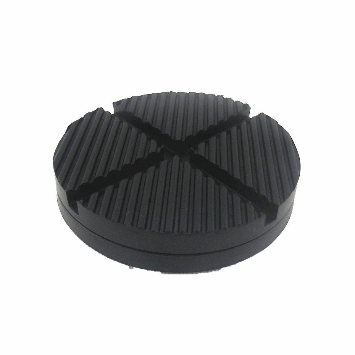 Cross Slotted Frame Rail Floor Jack Disk Rubber Pad for Pinch Weld Side JackPad
