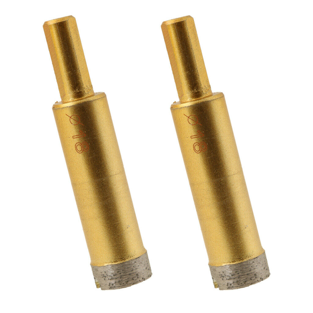 2 X 18mmDIAMOND HOLESAW Ceramic Porcelain Slate Marble Glass Drill Bit Tool