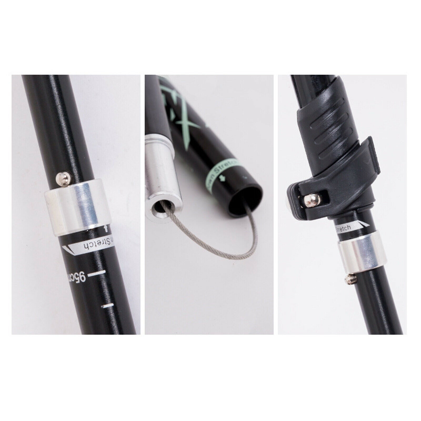 Trekking Poles Quick Adjust Flip-Lock Foldable Walking Sticks for Walking Long