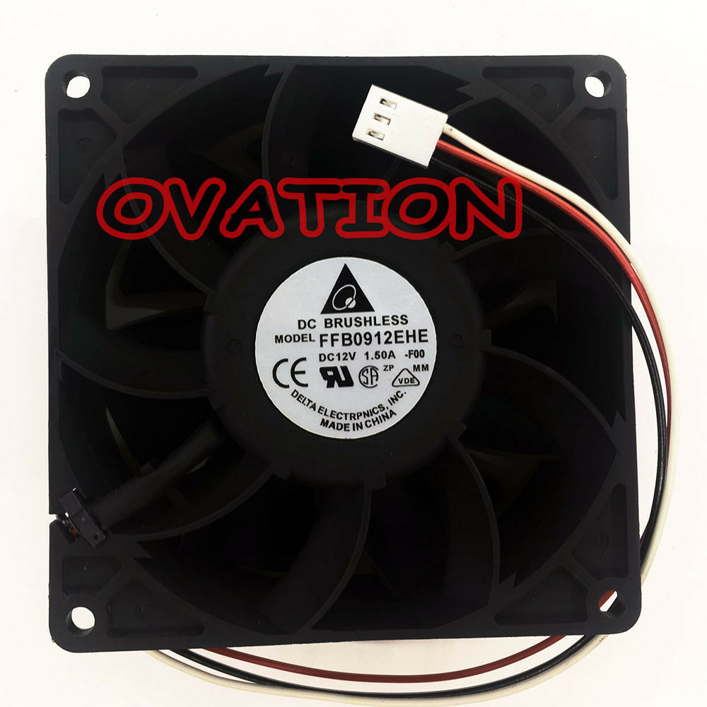 For DELTA FFB0912EHE Strong wind Double ball cooling fan DC 12V 90*90*38mm 3pin