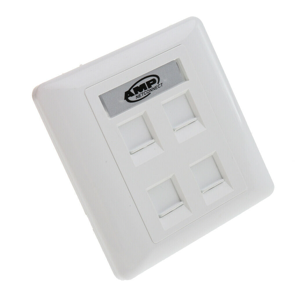 5 RJ45 / RJ11 Faceplate Ports Dual Band Ethernet 4 Ports with Keystone