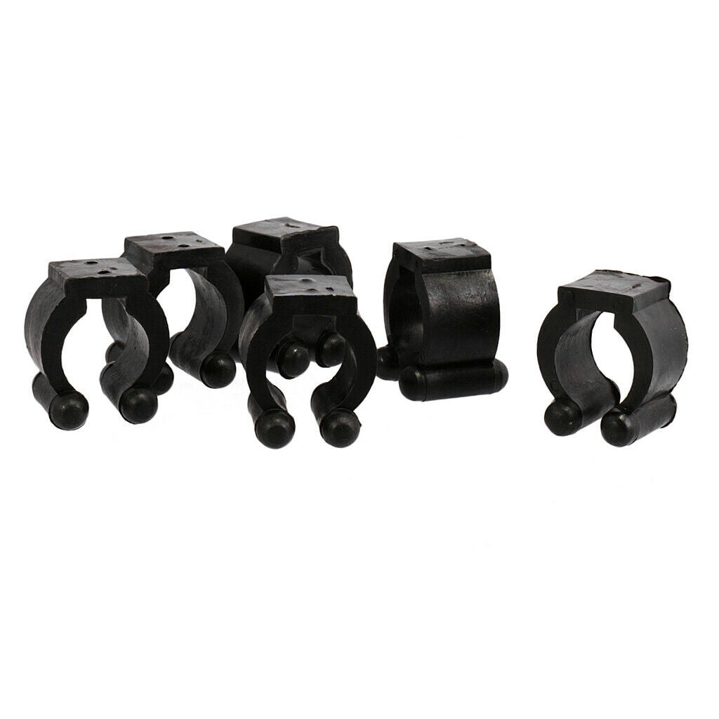 6pcs Small Black Pool Snooker Billiard Cue Clips Accessories