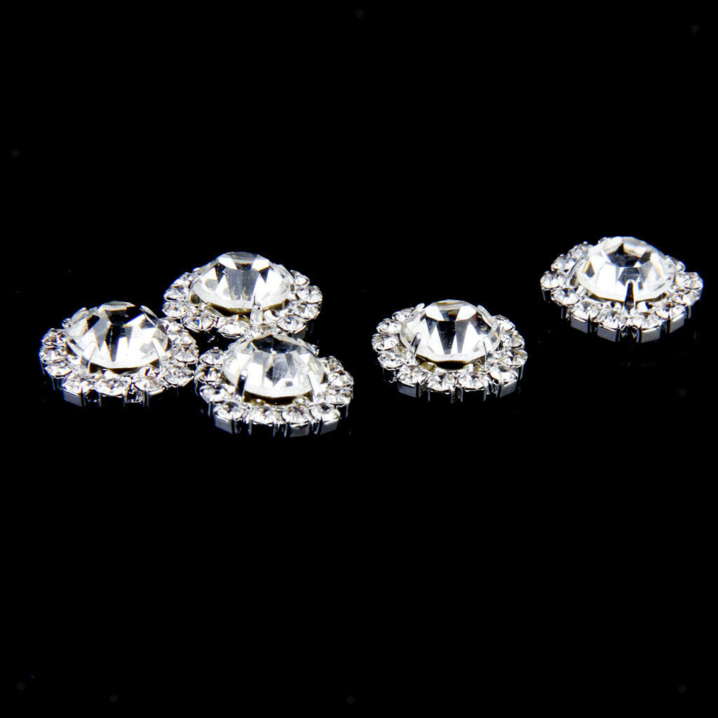 10x Drill Button Flatback Button DIY Jewelry Ornament Garment Decor 15mm
