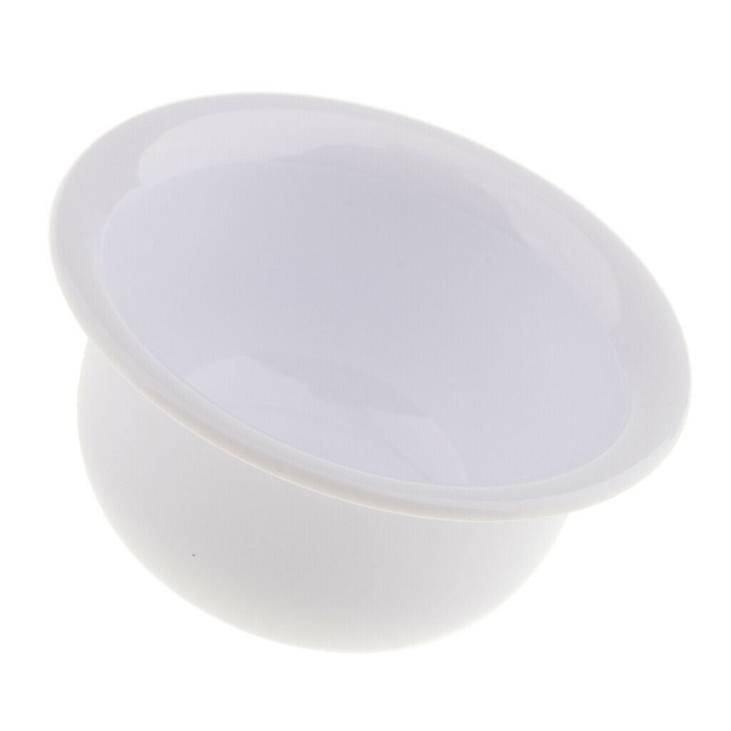3pcs Plastic Men's Shaving Mug Bowl Cup Grooming Tool For Shave Brush White