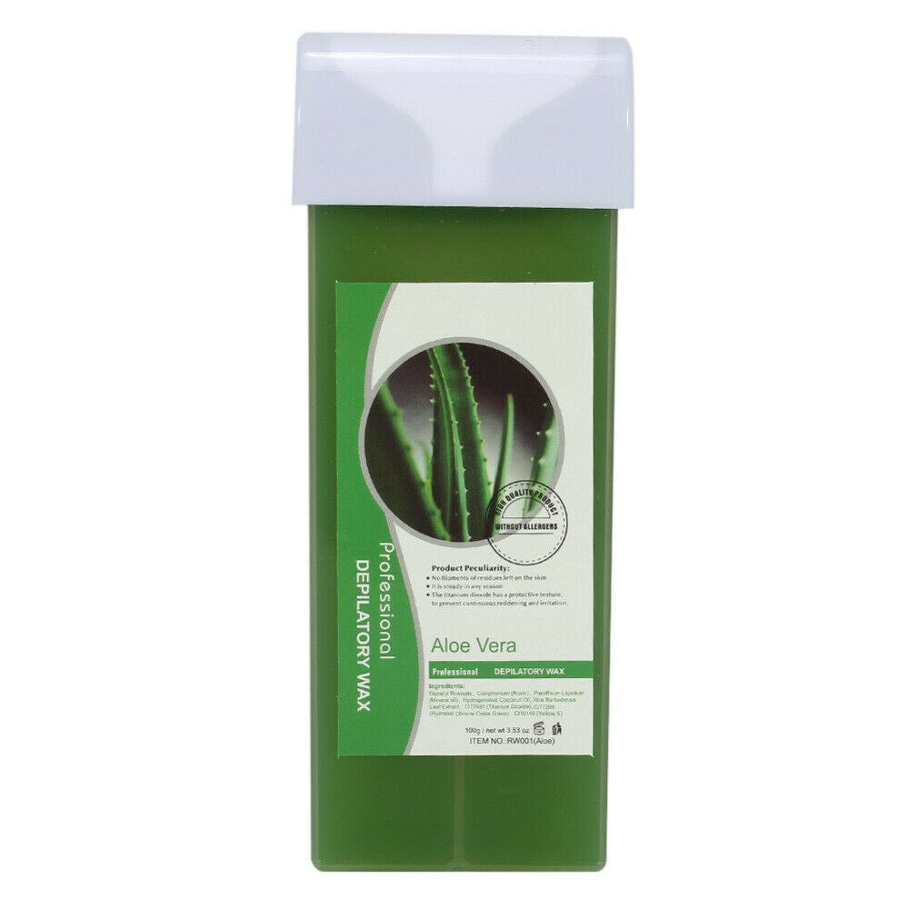 Depilatory Hair Removal Set 100g Wax+100x Depilatory Paper+5x Wodden Spatulas.