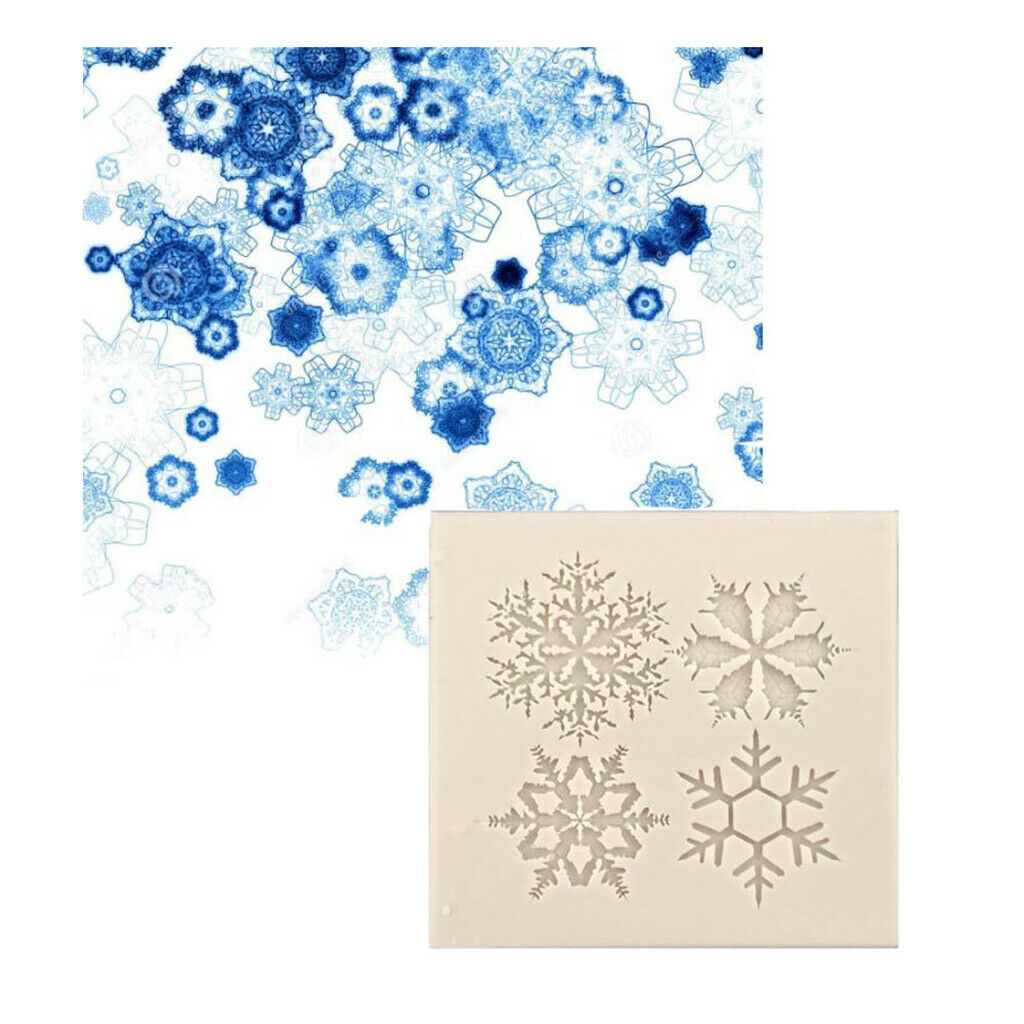 1 set of snowflake molds DIY mold molds fondant shaping molds decors