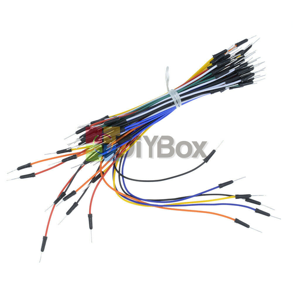 65pcs Male to Male Solderless Flexible Breadboard Jumper Cable Wires Color