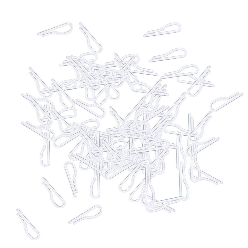 100x Clear Shirt Clips Clothing Plastic Collar Packing Peg Blouse Skirt Clip